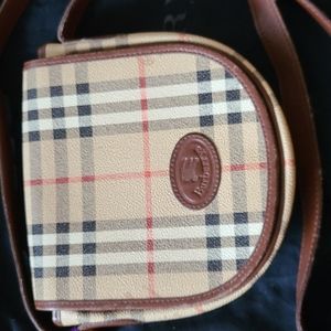 Burberry Vintage check leather cross body mini bag
